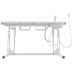 Changing table, 800 x 1800 mm, electrically height adjustable, with sanitary appliances and standard mixer tap