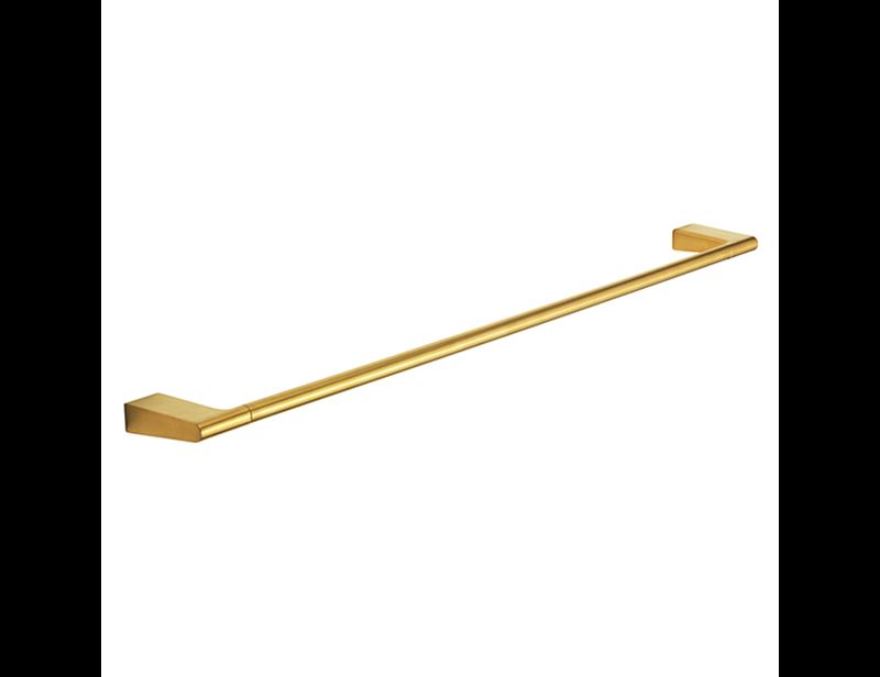 Pressalit Style Towel rail bar, single, 810 mm, brushed brass