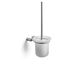Pressalit Choice Toilet brush for wall with glass bowl, brushed steel