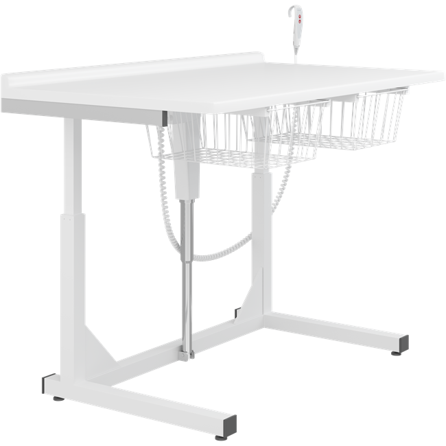 Table à langer, 800 x 1400 mm, réglable en hauteur électriquement