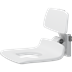 PLUS replacement shower seat 450 with aperture, manually height adjustable