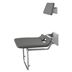 Solution with VALUE IV folding shower seat with supporting leg, fixed height and VALUE lV back rest