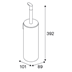 Pressalit Style Toiletborstelgarnituur, geborsteld staal/wit